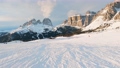 FPV POV of alpine skiing in Dolomites, Italy 96032585