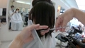 Beauty salon scene haircut permingVTR221115 video material 96246826
