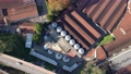 Top down Aerial view of winery factory of Porto wine 96430342