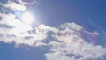 光り輝く太陽と七色に染まりながら速く流れる雲のタイムラプス 96571832