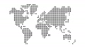 動画素材/ 丸いドットで表現した世界地図ポップアップ4Kアニメーション 96710520