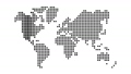 動画素材/ 角ドットで表現した世界地図ポップアップ4Kアニメーション 96710521