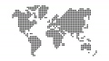 動画素材/ 角ドットで表現した世界地図ポップアップ4Kアニメーション 96710524