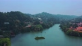 Aerial drone view of Kandy lake and city famous country landmark in Sri Lanka. 96904886