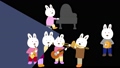 令和五年の新年の挨拶の動画素材。ウサギが新年を祝って歌を歌ったり楽器を演奏したりしている。 97166668