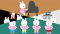 令和五年の新年の挨拶の動画素材。ウサギが新年を祝って歌を歌ったり楽器を演奏したりしている。 97166670