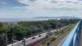 海の見える駅から望む、淡路島と明石海峡大橋（国道2号線） 98491268