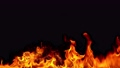 Super slow motion of fire isolated on black background. Filmed on high speed cinema camera 98579457