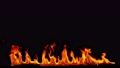 Super slow motion of fire isolated on black background. Filmed on high speed cinema camera 98579458