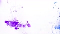 インクドロップ　水に落ちる青と紫のインク　白背景 99584580