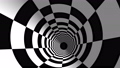 Black and white checkboard tunnel motion background.Checkboard tunnel travel.Wormhole tunnel concept 99838153