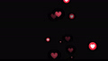 Love heart icons element with isolated background. Red heart flows moving in the air. Beautiful valentine's day symbol 100467949