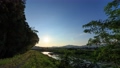 Timelapse, river and forest, sunset sky, sunset, beautiful gradation, movement of clouds 106190047